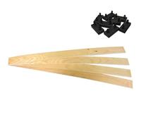 ALTOLATTES - Lot de 4 Lattes 78cm + 8 Embouts Noirs - Altobuy Marron