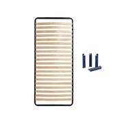 Lit 1 place Altobuy ALTOLATTES - Pack Sommier 20 Lattes 90x190cm + Pieds bleus -