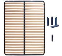 ALTOLATTES - Pack Sommier 2x20 Lattes 120x190cm + Pieds bleus + Pied central - Altobuy Bleu