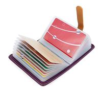 AltomStar 10 Couleurs Porte Cartes de Crédit Femme Homme Cuir - 26 Fentes, Violet, Une Taille pour Tous, Classique