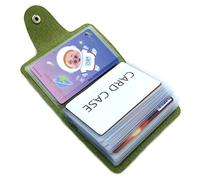 AltomStar caacoo Porte-Cartes de crédit 9 Couleurs pour Femmes et Hommes Porte-Cartes bancaires Étui pour Cartes - 24 emplacements pour Cartes (Vert) (Taille : Taille Unique)
