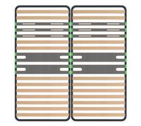 ALTOZONE - Lot de 2 Sommiers 16 Lattes 80x200cm