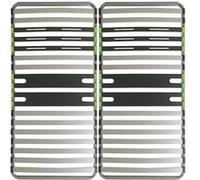 ALTOZONE - Lot de 2 Sommiers 16 Lattes 80x200cm - Altobuy Gris G