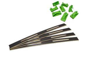 ALTOZONE - Lot de 4 Lattes Epaule 78cm + 8 Embouts Verts