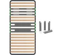 ALTOZONE - Pack Sommier 16 Lattes 90x200cm + Pieds Gris -