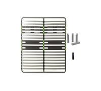 ALTOZONE - Pack Sommier 2x16 Lattes 140x190cm + Pieds Gris + Pied Central -