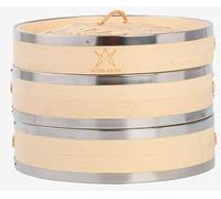 Altra Astra Cuiseur vapeur en bambou - 20,3 cm, construction 100 % sans colle avec feuilles de coton réutilisables, parfait pour une cuisson saine de Dim Sum, petits pains Bao, légumes, viande et