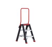 Altrex 192603 Taurus - Escabeau Double Avec Garde-corps TDO 2 X 3 Marches - Hauteur De Travail Max. 2,7m