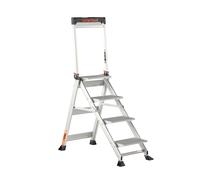 Altrex Jumbo Step 4 Escabeau - Simple - Aluminium - 4 Marches - Avec Barre D'appui - Hauteur De Travail Max. 2,89 M