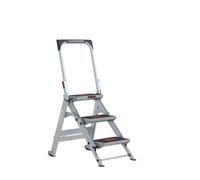 Altrex Safety Escabeau Step 3 - Simple - Aluminium - 3 Marches - Avec Barre D'appui - Hauteur De Travail Max. 2,65 M