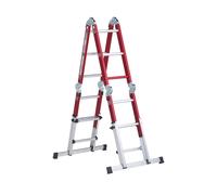 Altrex Varitrex-Do-it-All Échelle Télescopique Pliante - Aluminium - 4 X 3 Marches - Hauteur De Travail Max. 4,25 M - Avec Barre De Stabilité