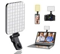 ALTSON Lampe Portable à 60 LED pour Selfie, vidéoconférence avec Clip et Adaptateur trépied pour Appareil Photo, Rechargeable, 2200 mAh, IRC 97+, 3 Modes d'éclairage pour téléphone, iPhone, Webcam,