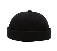Altsuceser Chapeaux sans bord pour homme et femme - Style vintage - Noir