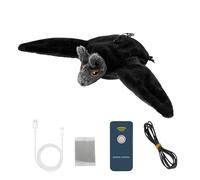 Altsuceser Jouet en peluche pour chat - Matériaux sûrs - Rechargeable par USB - Chauve-souris - Chouette - Poulet avec détecteur de mouvement - Herbe à chat qui grince - Animaux électriques C