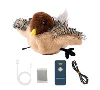 Altsuceser Jouet en peluche pour chat - Matériaux sûrs - Rechargeable par USB - Chauve-souris - Chouette - Poulet avec détecteur de mouvement - Herbe à chat qui grince - Animaux électriques E
