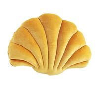 Altsuceser Oreiller 3D en forme de coquillage - Coussin décoratif pour canapé, lit, maison, bureau - Jaune