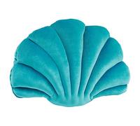 Altsuceser Oreillers 3D en forme de coquillage, oreillers jetés en forme de coquillage, oreiller de décoration en mousse pour canapé, lit, bureau, bleu lac
