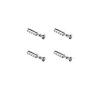 ALTUMIS - Set de 4 fixations murales vissées - Entretoise murale vissée FIX-V7 Ø 18 mm / L 65 mm - Argent