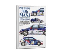ALTUY Affiche sur toile pour Peugeot 306 MAXI 1996-1999 20 x 30 cm