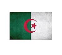 ALTUY Poster du drapeau de l'Algérie - Peinture décorative sur toile - 30 x 45 cm