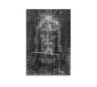ALTUY Poster moderne religieux Jésus sur toile représentant le linceul de Turin (50 x 75 cm)