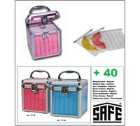 DVD-Sammelkoffer-Acryl-Blau-Star-SAFE-171-B-40-Hängetaschen-Für-80-Datenträger