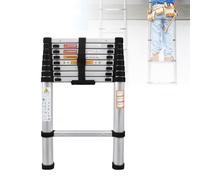 Alu Échelle Télescopique 8,5FT, Échelle Extensible Escabeau en Aluminium Grande Applicabilité, Multifonctionnelle, Echelle de Ménage jusqu'à 150 kg
