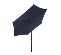 Alu Gartenschirm Ø 3m - Parasol pliable UV30 Manivelle Bleu