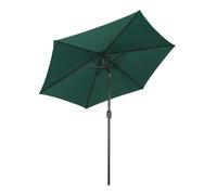 Alu Gartenschirm Ø 3m - Parasol pliable UV30 manivelle vert foncé