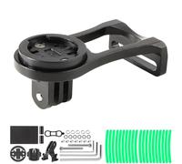 Alu Support Guidon Vélo VTT pour Garmin 530 540 520 510 500 200 130 25 20 840 830 820 810 800 1000 1030 1040 Plus Explore 2 GPS avec Support Lampe Torche Caméra Action Autocollant Phosphorescent Noir