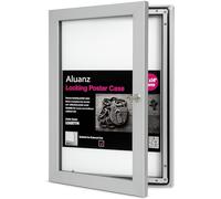 Aluanz Vitrine d'affichage fermé DIN A2, Tableau d'affichage verrouillable exterieur porte avec serrure pour bureaux, campings, hôtels, restaurants, écoles et clubs sportifs - 68 x 50 x 3.5 cm
