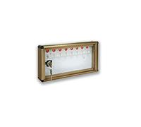 ALUBOX Boîte à Clés Murale en Aluminium 30X5X14 cm - Porte-Clés Mural pour Intérieur ou Extérieur Protégé - Made in Italy avec 24 Crochets Numérotés (ARGENT MATALLIQUE)