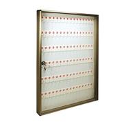 ALUBOX Boîte à Clés Murale en Aluminium 30X5X14 cm - Porte-Clés Mural pour Intérieur ou Extérieur Protégé - Made in Italy avec 96 Crochets Numérotés (Bronze)