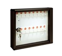ALUBOX Boîte à Clés Murale en Aluminium 30X5X14 cm - Porte-Clés Mural pour Intérieur ou Extérieur Protégé - Made in Italy avec 16 Crochets Numérotés (ANTHRACITE)