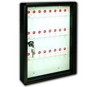 ALUBOX Boîte à Clés Murale en Aluminium 30X5X14 cm - Porte-Clés Mural pour Intérieur ou Extérieur Protégé - Made in Italy avec 24 Crochets Numérotés (ANTHRACITE)