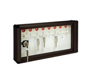 ALUBOX Boîte à Clés Murale en Aluminium 30X5X14 cm - Porte-Clés Mural pour Intérieur ou Extérieur Protégé - Made in Italy avec 8 Crochets Numérotés (ANTHRACITE)
