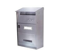 ALUBOX Boîte aux lettres extérieure 32,5 x 22 x 11 cm avec toit supérieur à retrait frontal Format (vert)