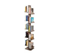 ALUBOX DEMETRA Bibliothèque verticale à colonne de sol autoportante 167 x 30 x 30 cm Bibliothèque économe en espace en aluminium galvanisé avec 10 étagères de 17 x 23 cm (double sable)