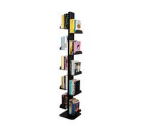 ALUBOX DEMETRA Bibliothèque verticale à colonne de sol autoportante 167 x 30 x 30 cm Bibliothèque économe en espace en aluminium galvanisé avec 10 étagères de 17 x 23 cm (double anthracite)
