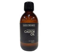 ALUCIA ORGANICS Huile de ricin certifiée biologique - Huile de ricin 100% pure pour le visage, les sourcils, les cils et les cheveux - Naturelle, pressée à froid et non raffinée - Vegan (250ml)