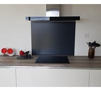 AluCouleur Fond de hotte/Crédence en Aluminium Gris Anthracite RAL 7016S-11 Tailles-Hauteur 60 cm x (Longueur 90 cm)