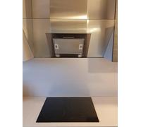 AluCouleur Fond de hotte/Crédence INOX - 10 Tailles - Hauteur 60 cm x (Longueur 80 cm)