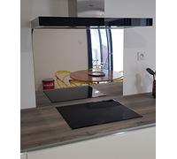 AluCouleur Fond de hotte en INOX Miroir ép 1 mm -5 Tailles- Hauteur 60 cm x (Longueur 80 cm)