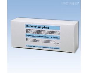 Aluderm-aluplast Lot de 100 pansements élastiques pour bout des doigts 4,3 x 7,2 cm