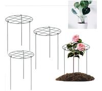 Alula777 Lot de 3 cages et supports de pivoine de 35 x 45 cm avec cadre en métal pour plantes et plantes
