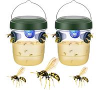 Alula777 Piège à Frelons Asiatiques et Guêpes Extérieur - Double Entrée avec Sélectivité, 4 Pièges Suspendables Réutilisables pour Jardin/Balcon - Compatible Bouteille Plastique Maison