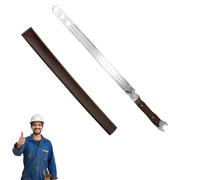 Alulayu Règle en acier inoxydable robuste de 50 cm - Outil de mesure à double échelle avec table de conversion et manchon de protection pour architectes, ingénieurs, construction