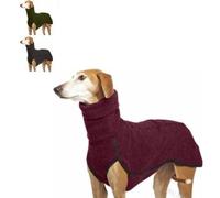 Alulayu Whippet - Pull lévrier - Manteau en polaire pour grands chiens - Col roulé - Chemise polaire - Gilet d'hiver pour chien - Doublure chaude en polaire - Veste extérieure pour chien