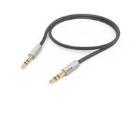 ALULINE" AUX CABLE, 3,5MM JACK - 3,5MM JACK 0,5M GRIS/NOIR