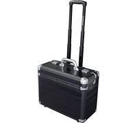 Alumaxx Pilotenkoffer Discovery, Trolley aus Aluminium, Rollkoffer Schwarz, Businesstrolley, Aktenkoffer Mallette Pilote, 48 cm, 34 liters, Noir (Schwarz)